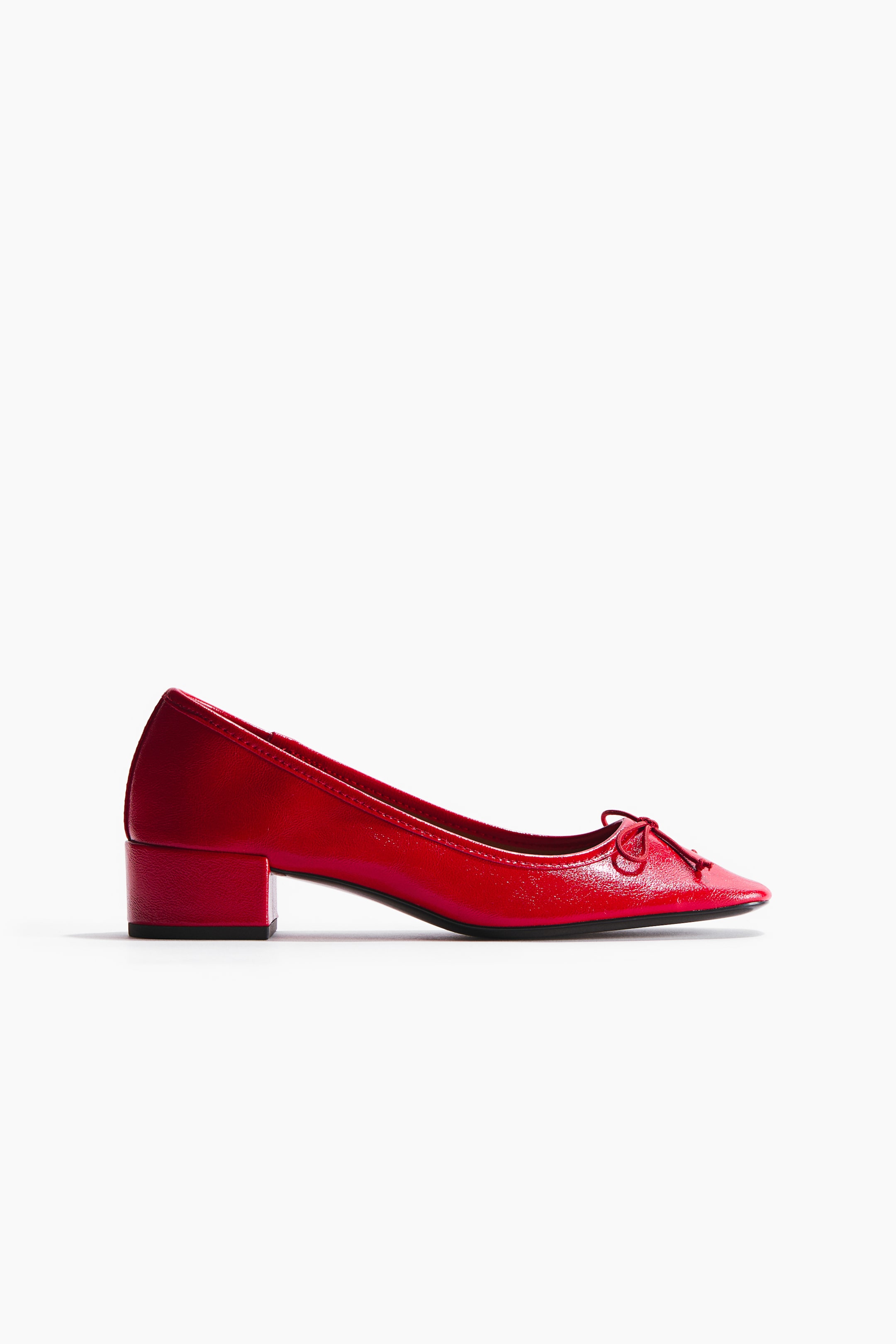 Block-Heeled Court Shoes