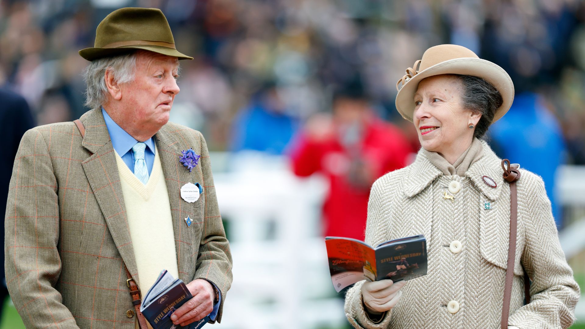 Andrew Parker Bowles and Princess Anne, Princess Royal attending the Cheltenham Festival together in 2024