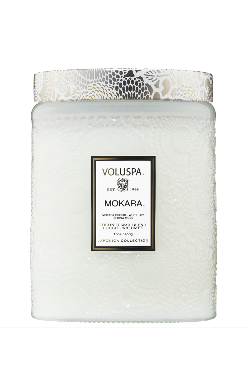 Voluspa Mokara Large Glass Jar Candle