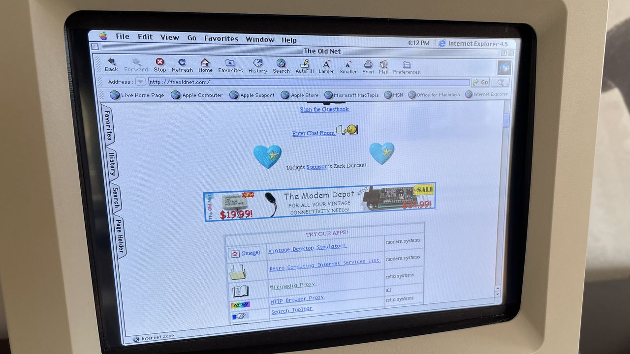 Netscape Navigator running on MacintoshPi