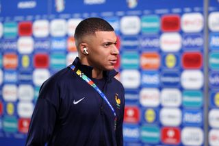 Kylian Mbappe of France arrives at the stadium prior to during the UEFA EURO 2024 Semi-Final match between Spain and France at Munich Football Arena on July 09, 2024 in Munich, Germany. (Photo by Joosep Martinson - UEFA/UEFA via Getty Images) Amazon Prime Day