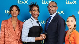 Rochelle Neil, Yazmin Belo, Sir Lenny Henry and Saffron Coomber (L-R) for Three Little Birds