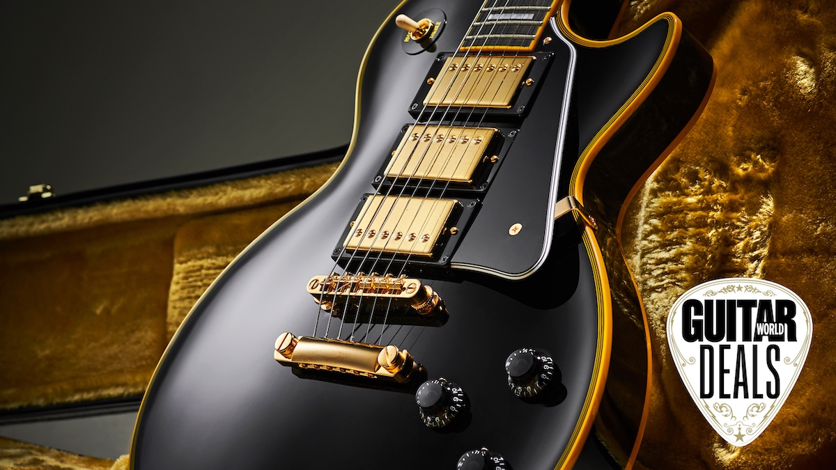 Close crop of Epiphone Les Paul Bonamassa model