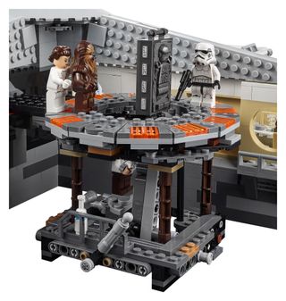 Frozen in carbonite in Lego's "Betrayal on Cloud City" set.