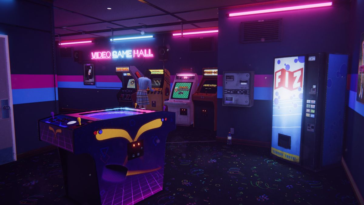 Unique wallpaper is the gamer of the future. Awesome picture of the arcade  machine with neon lights and bright effects. Future of gaming concept.  Generative AI Stock Illustration | Adobe Stock