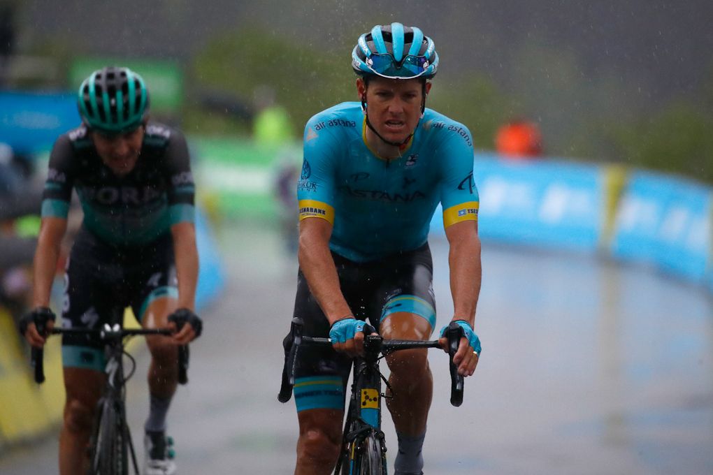 Jakob Fuglsang finishes stage 7 at Dauphine