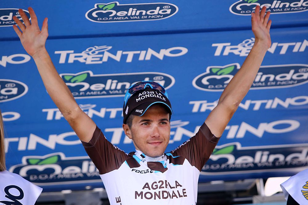 Domenico Pozzovivo (AG2R - La Mondiale) on the podium