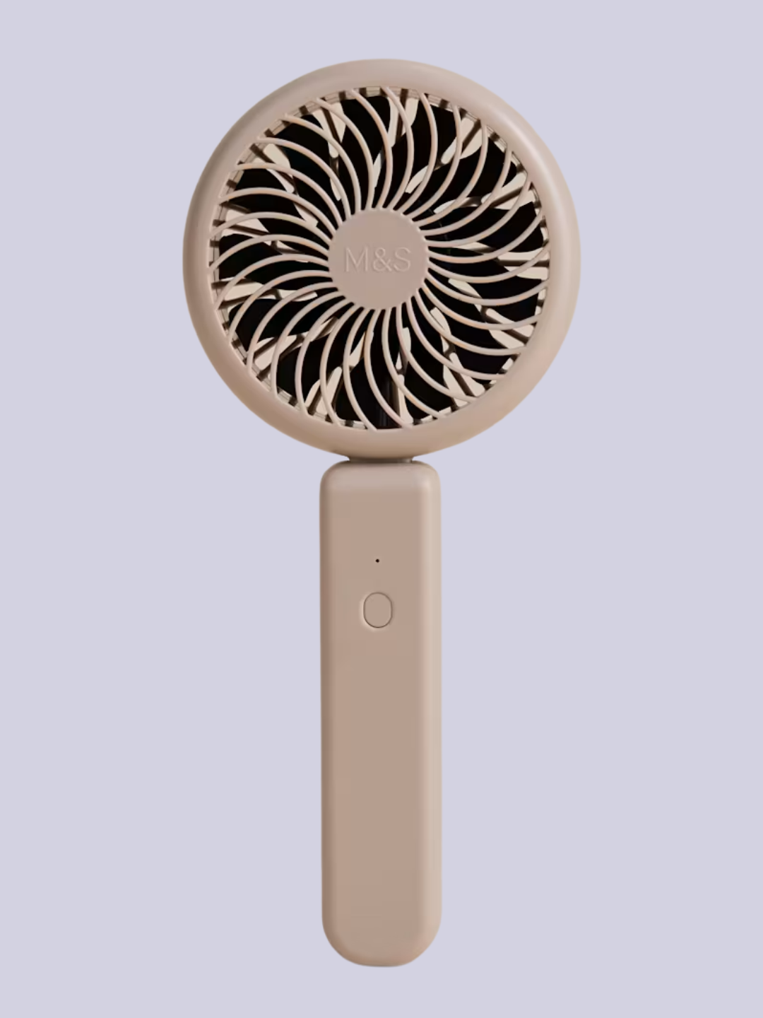 A beige minimalist USB portable fan from M&amp;amp;S