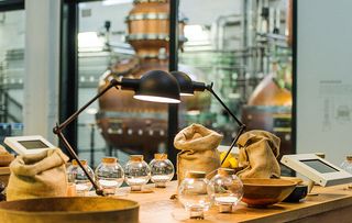 The Botanical Dry Room showcasing the 10 botanicals used to create the unique flavour of Bombay Sapphire