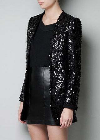 Zara sequined blazer, £79.99