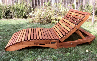 curved wooden sun lounger from Forever Redwood