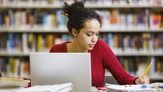 Best student laptops - person working at a laptop