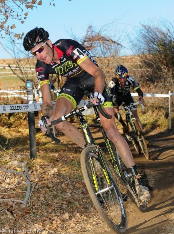 Ryan Trebon (LTS-Felt) leading on one of the descents