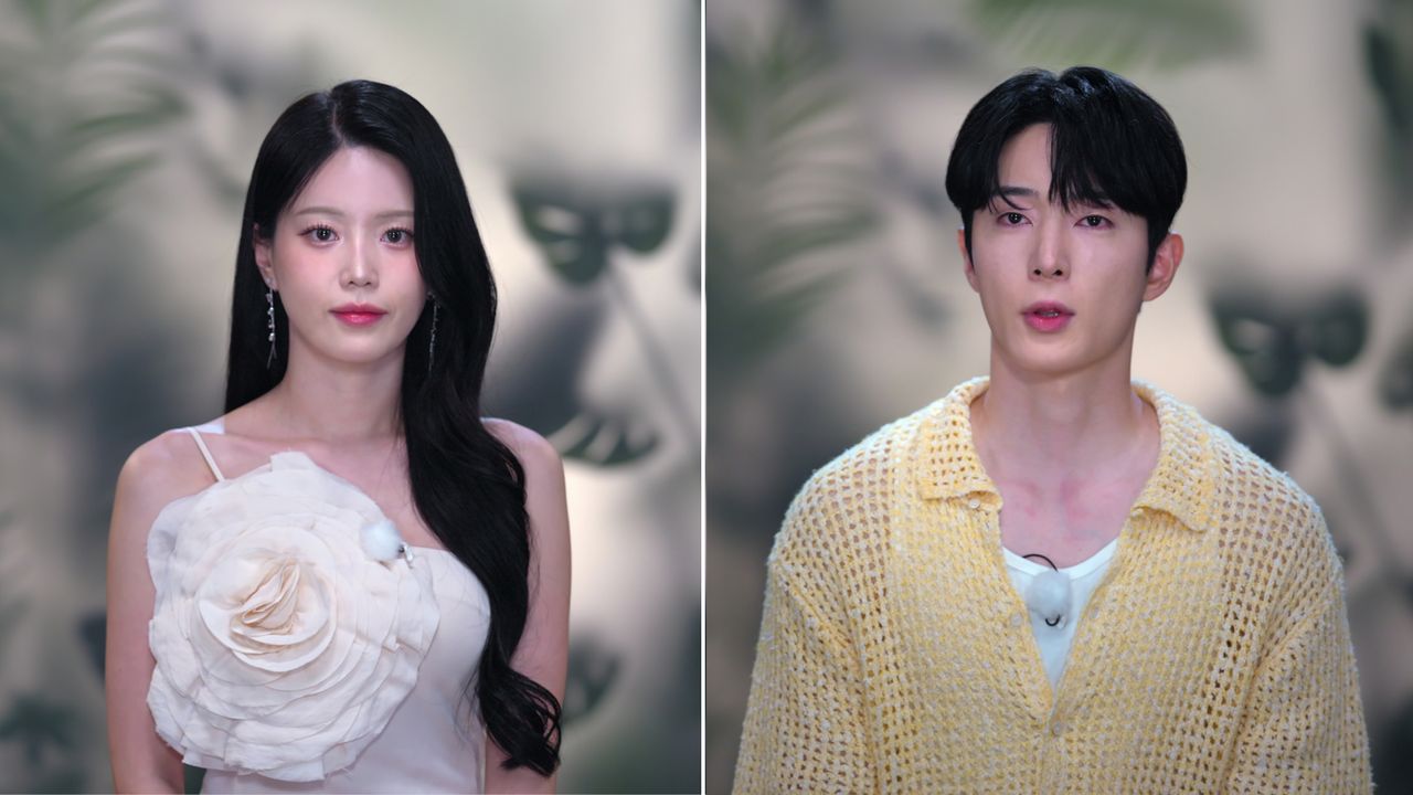 A split image of Kim A-rin and Kook Dong-ho from &#039;Single&#039;s Inferno&#039; season 4.