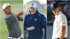 Anthony Kim, Lee Westwood and Paul Casey all pictured in action playing golf after being announced in the field for the 2026 Hong Kong Open on the Asian Tour