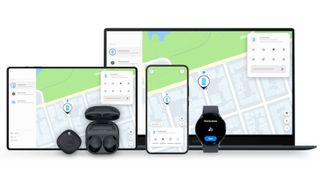 Samsung SmartThings Find device location app in action