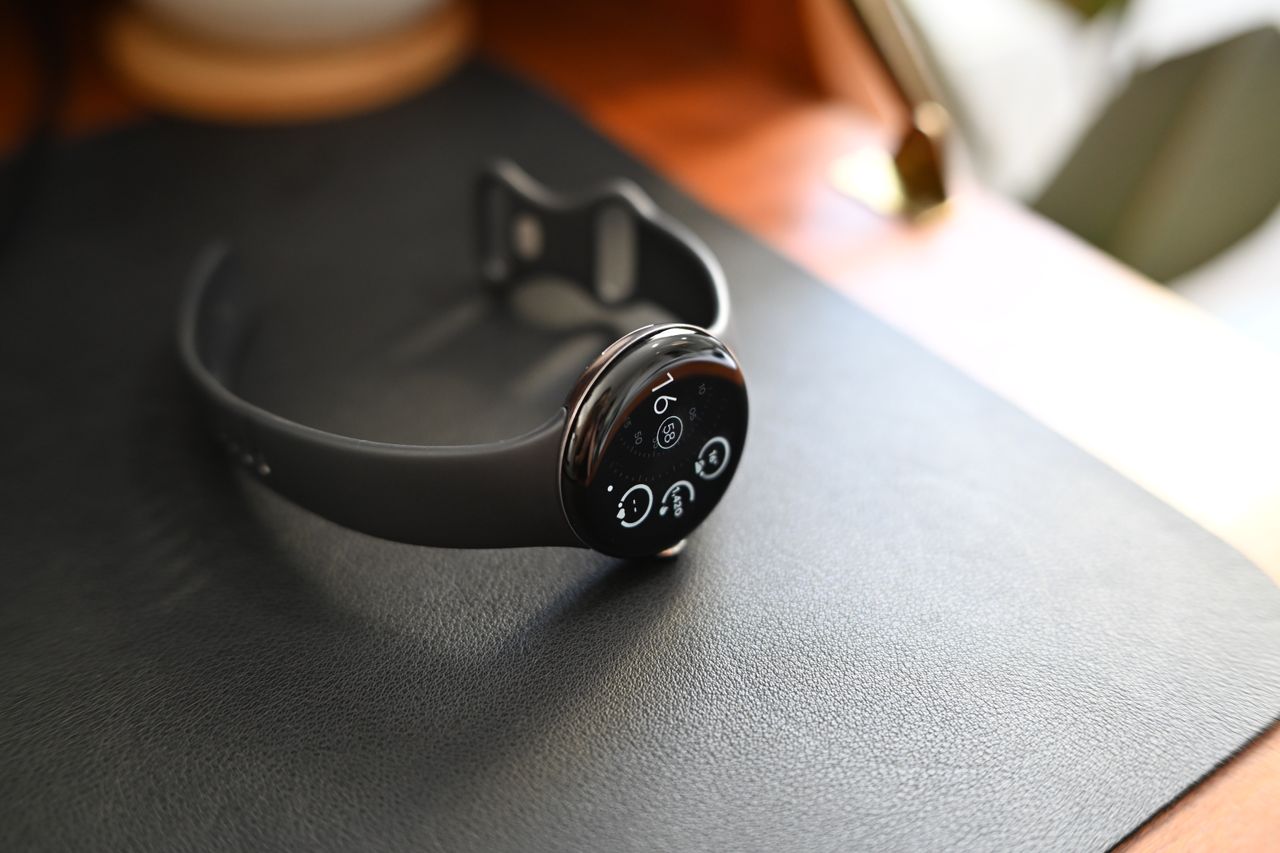 Close up of the Google Pixel Watch 2