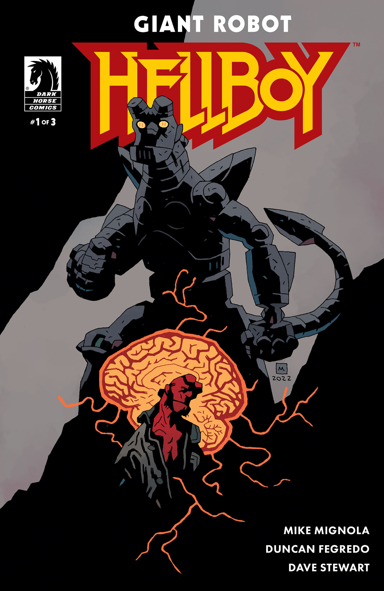 Arte de portada de Giant Robot Hellboy # 1