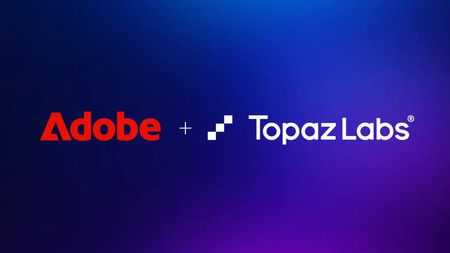 The Adobe and Topaz Labs logos