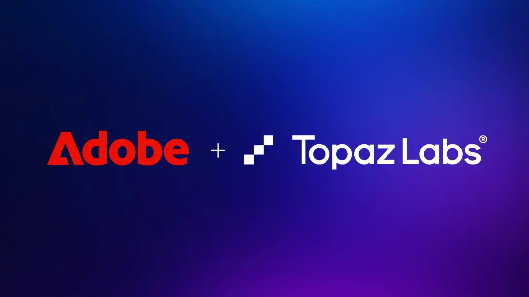 The Adobe and Topaz Labs logos