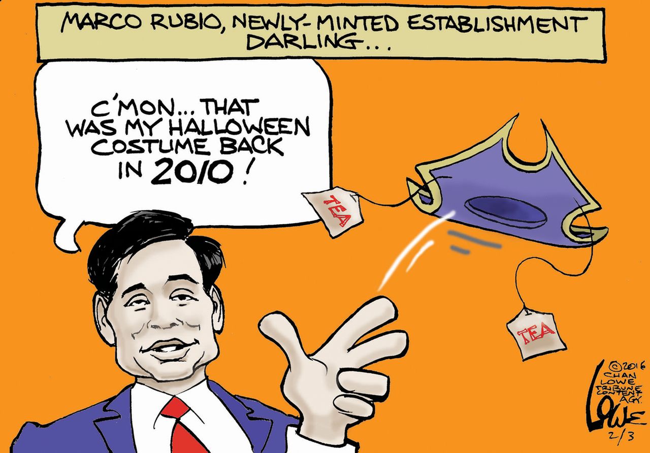 Political cartoon U.S. Rubio 2016