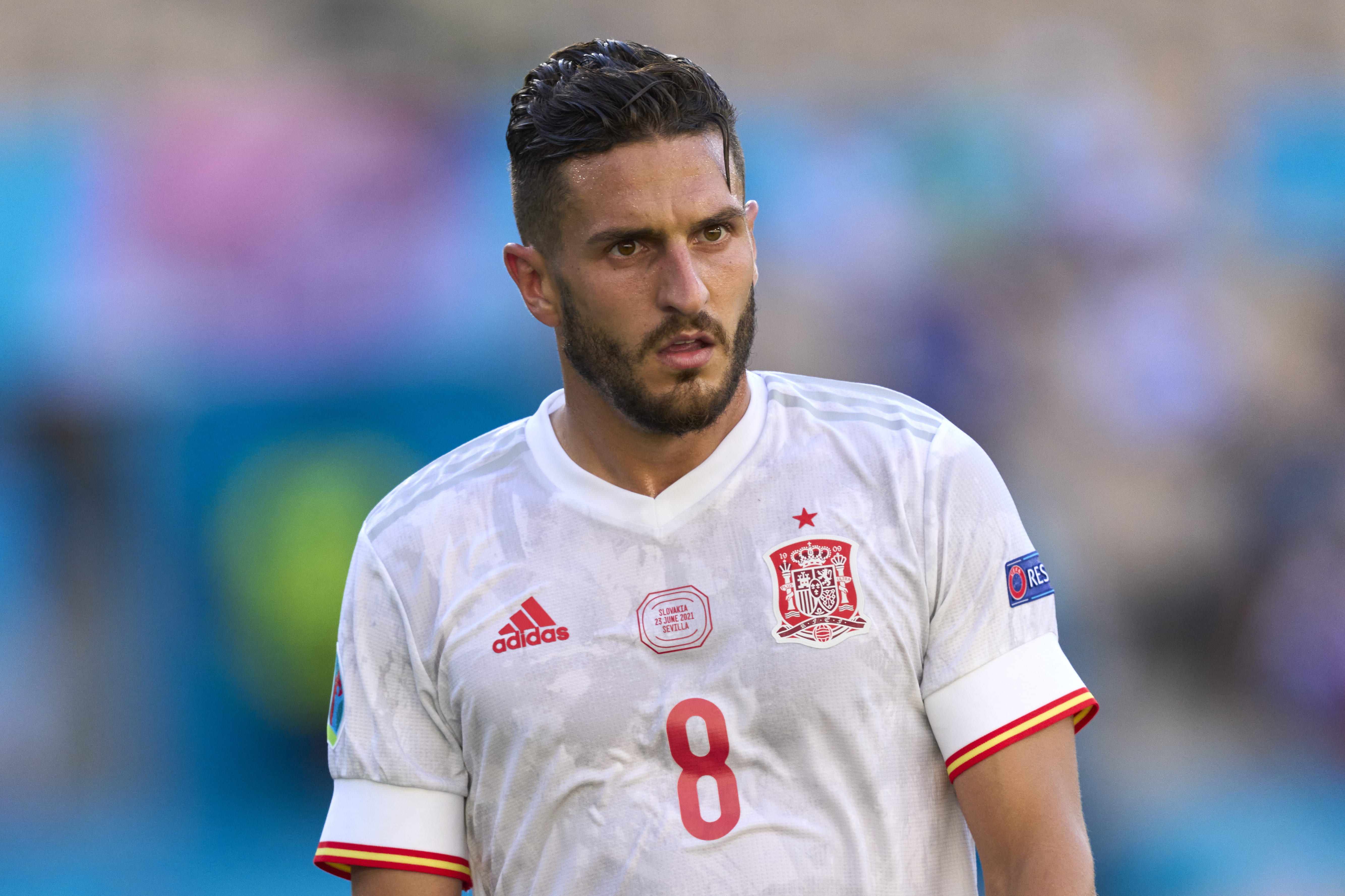 Koke in action for Spain against Slovakia at Euro 2020.