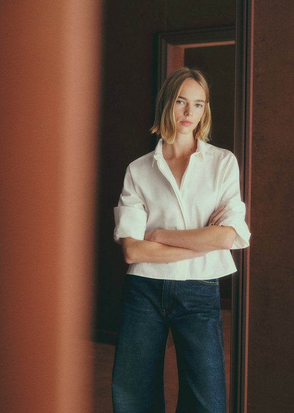 Octavine Shirt - Ecru - Organic Cotton - S&amp;eacute;zane