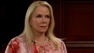 Brooke (Katherine Kelly Lang) looks upset in The Bold and the Beautiful