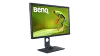BenQ SW321C PhotoVue at an angle on a white background