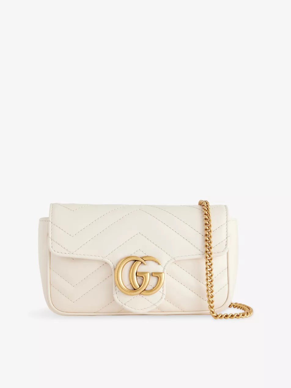 Pre-Loved Gucci Gg Marmont Flap Leather Shoulder Bag