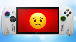 Xbox Ally with sad face on the screen