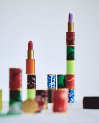 Dries Van Noten Beauty lipstick in multi-coloured packaging
