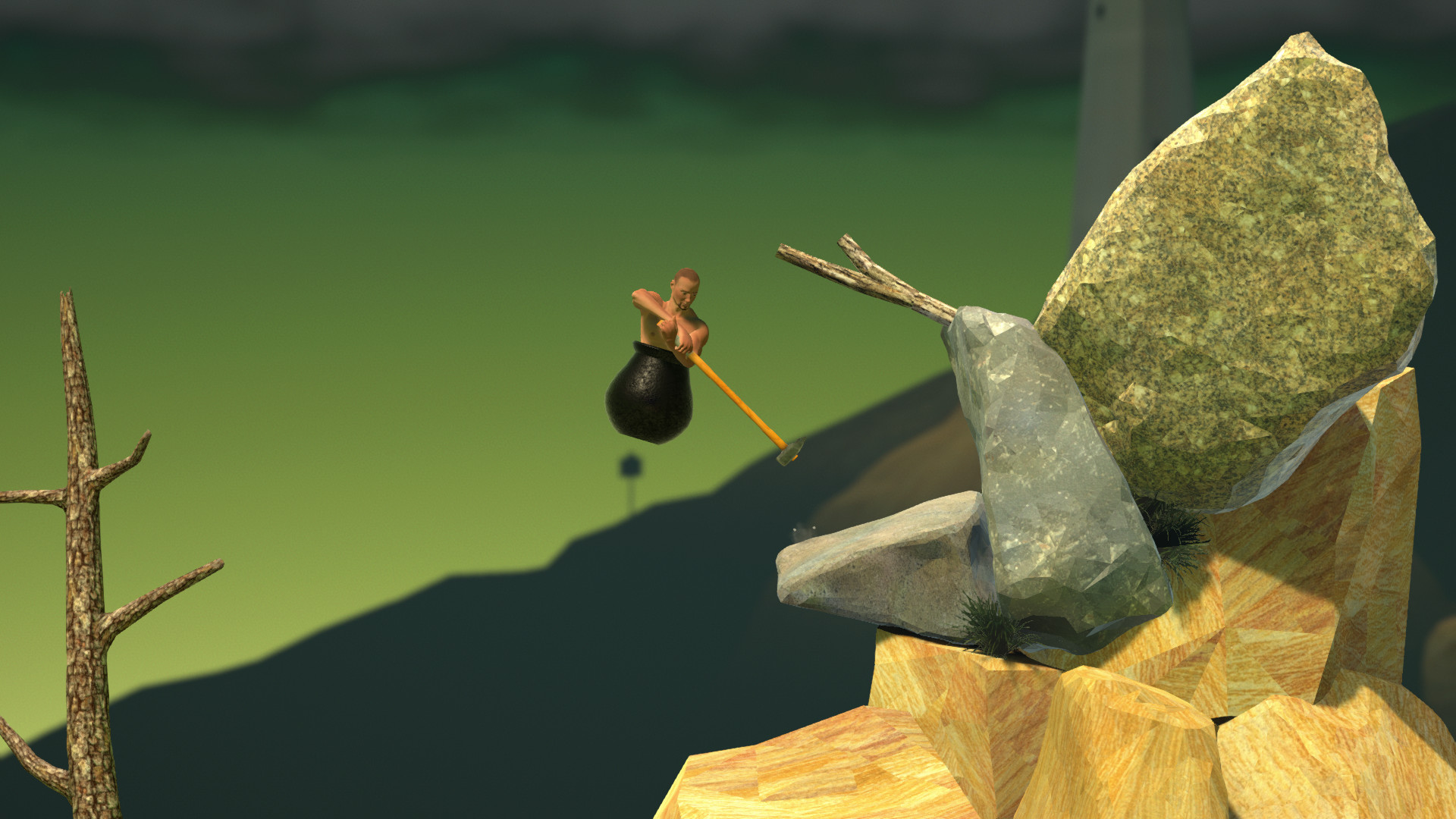 Getting Over It with Bennett Foddy Gameplay (PC game) 