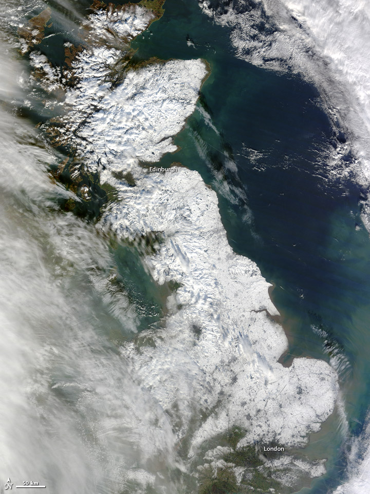 Britain Blanketed in Snow