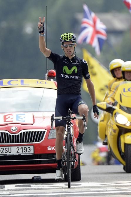 Rui Costa's second Tour win was just like the one in Gap - nobody else in the picture.