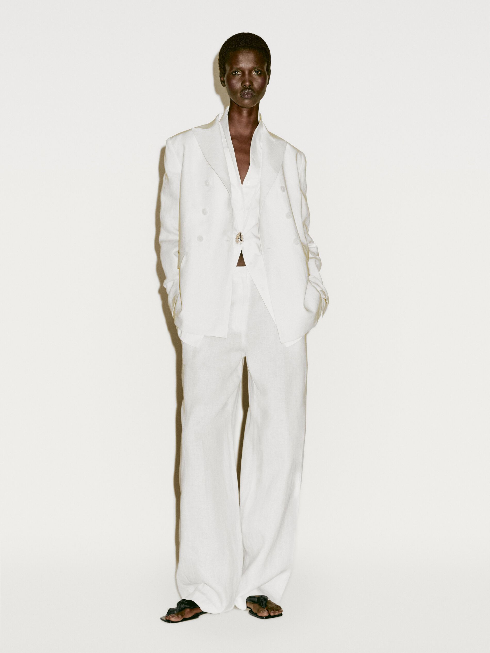 Straight-Leg Flowing Trousers With Dart Detail - Limited Edition