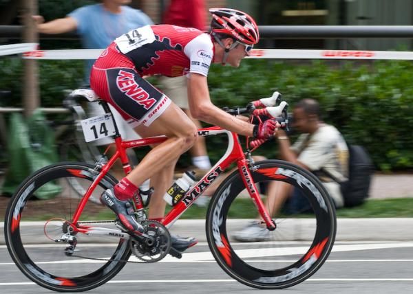 Phil Gaimon (Kenda) launches the first attack.