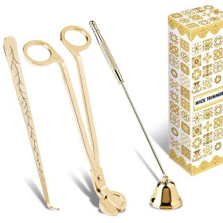 Calary Wick Trimmer Set in gold