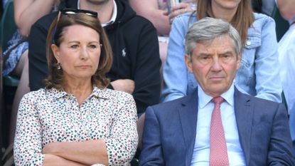 Big change for the Middletons could lie ahead; seen here are Carole Middleton and Michael Middleton attend day nine of the Wimbledon Tennis Championships