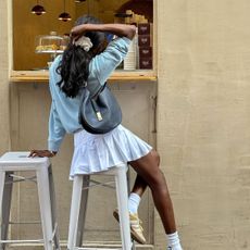 Woman at a French bakery
