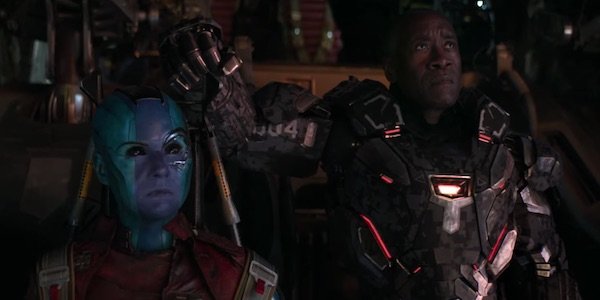 Gamora ad War Machine in Endgame