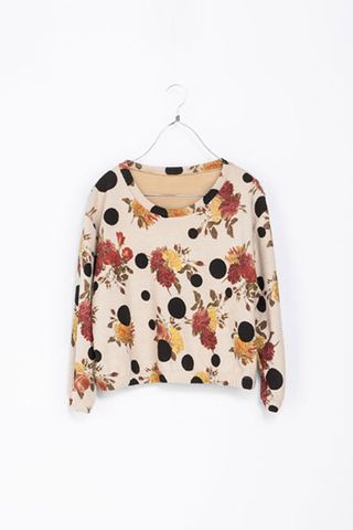 Zara Floral and Polka Dot Sweatshirt, £22.99