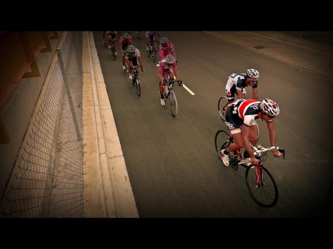 Showing the strain during the race