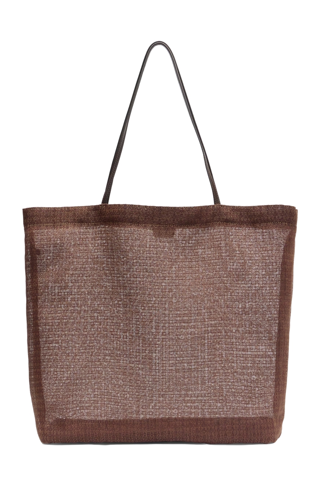 The Row , Barn Leather-Trimmed Mesh Tote Bag