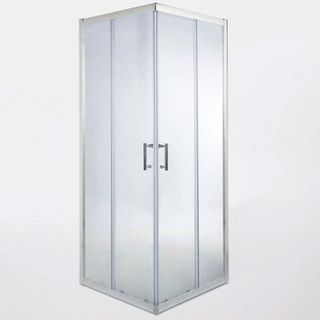 Cooke & Lewis Onega Framed Clear Silver effect Square Shower enclosure