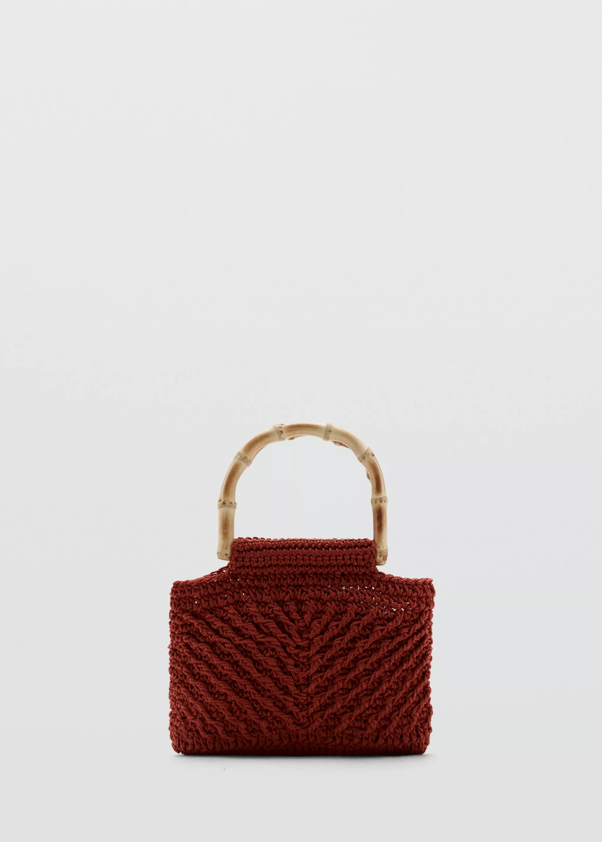 Handbag With Bamboo Handle - Women | Mango Usa