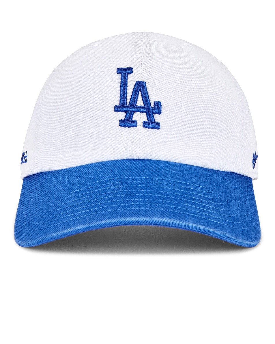 Sporty & Rich, LA Hat in White & Team Blue