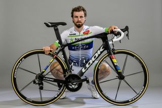 Dan McLay models the new Team Fortuneo-Oscaro and Look bike