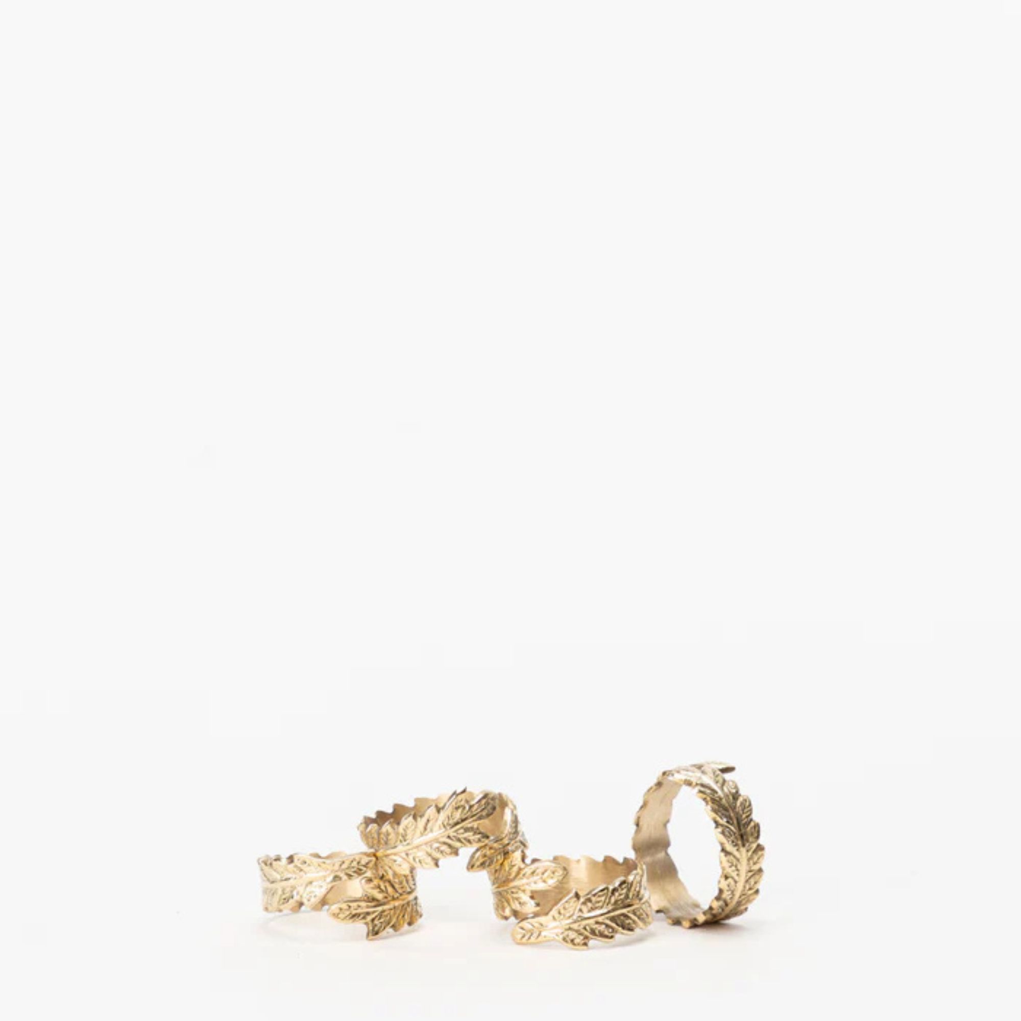 Botanical Brass Napkin Ring (Set of 4)