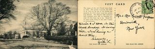 A historic postcard from the early 20th century shows what the oak tree looked like in healthier days.